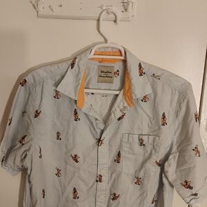 Disney Parks Tommy Bahama Mens  Mickey Mouse Casual Shirt Cotton Lyocell Large